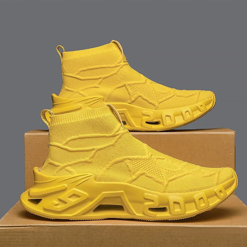 Men's Outdoor Sports Shoes - High-Top Sports Shoes Are Novel and Fashionable, Non-Slip and Durable